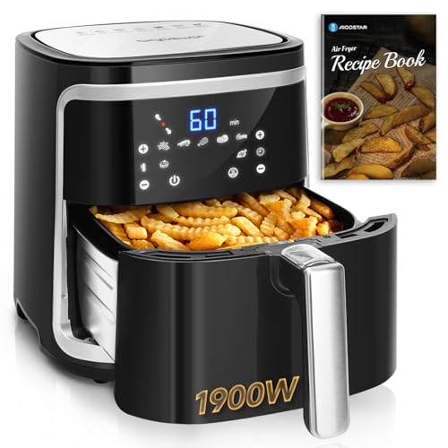 Aigostar Cube - Heißluftfritteuse 7L XXL, Airfryer 1900W, 7...